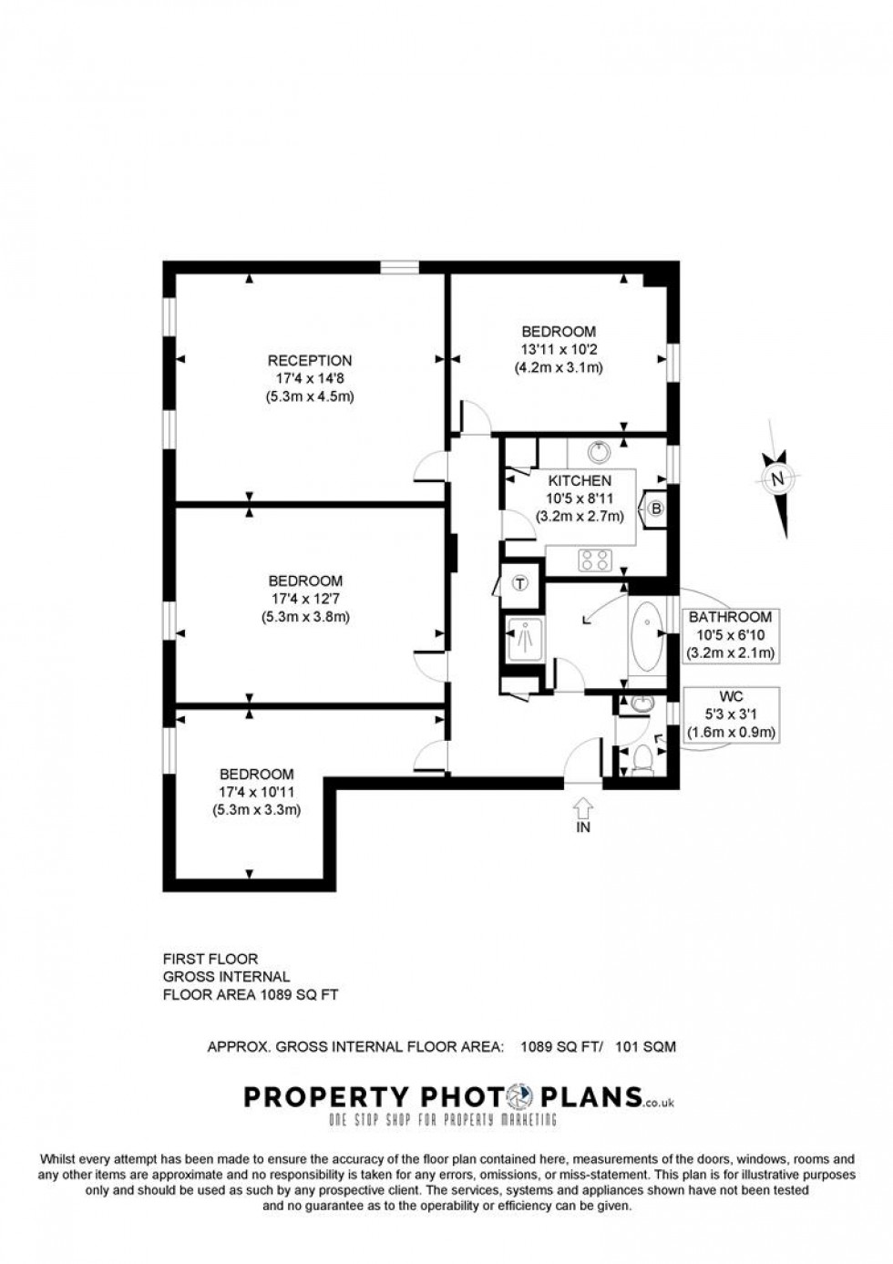 Floorplan for Lower Merton Rise, Swiss Cottage, London