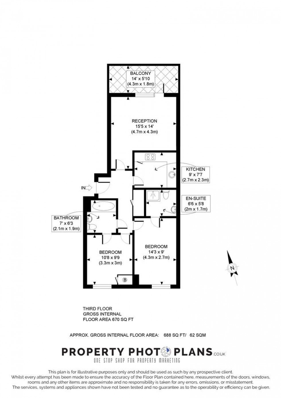 Floorplan for Beuth House, Swannell Way, Cricklewood, London