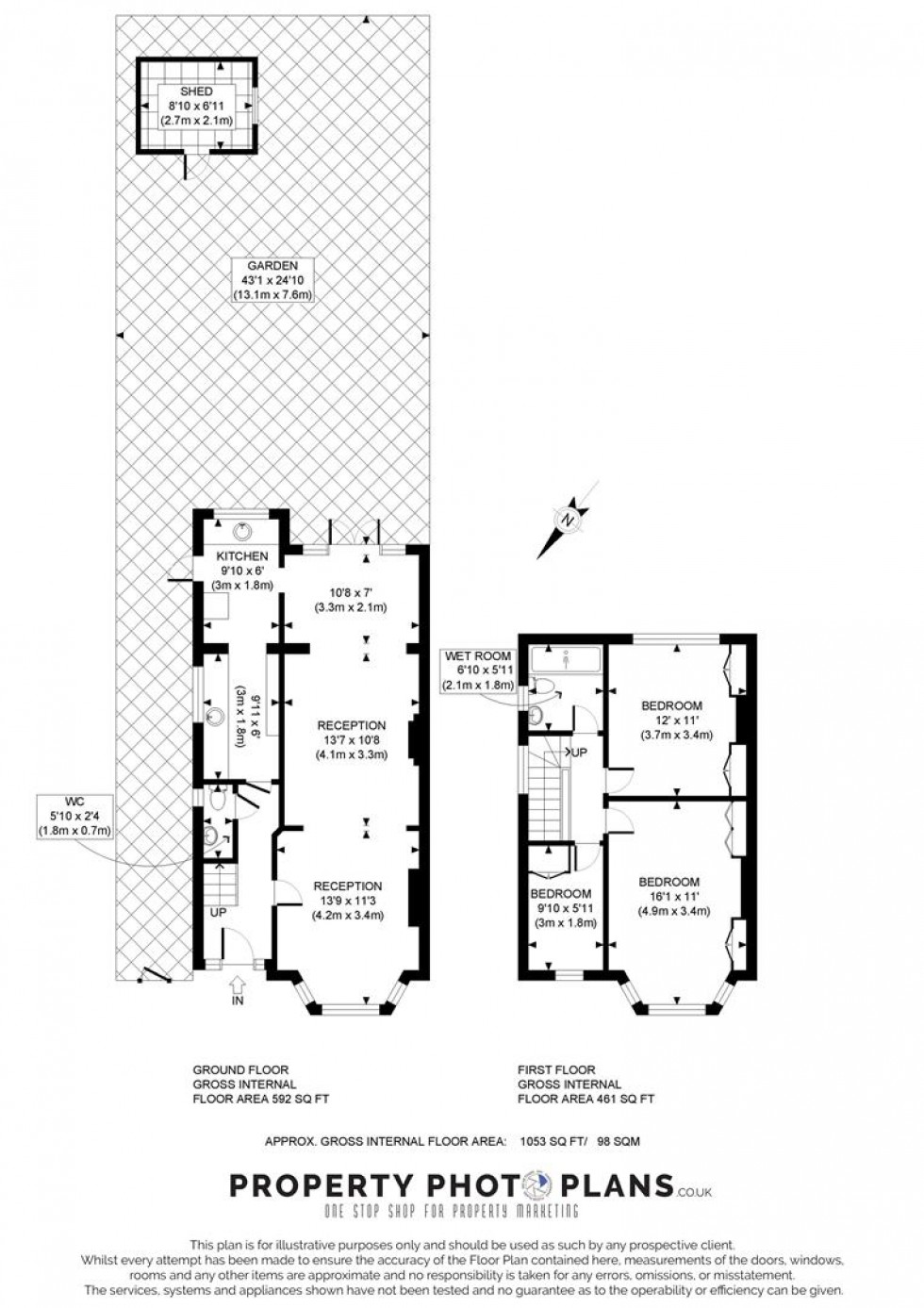 Floorplan for Cumbrian Gardens, Cricklewood, London. NW2