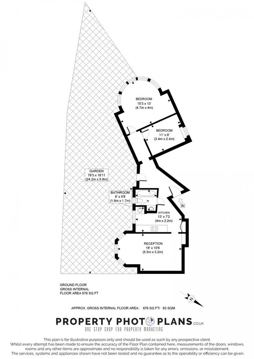 Floorplan for Carlton Mansions Chichele Road, Willesden Green, NW2