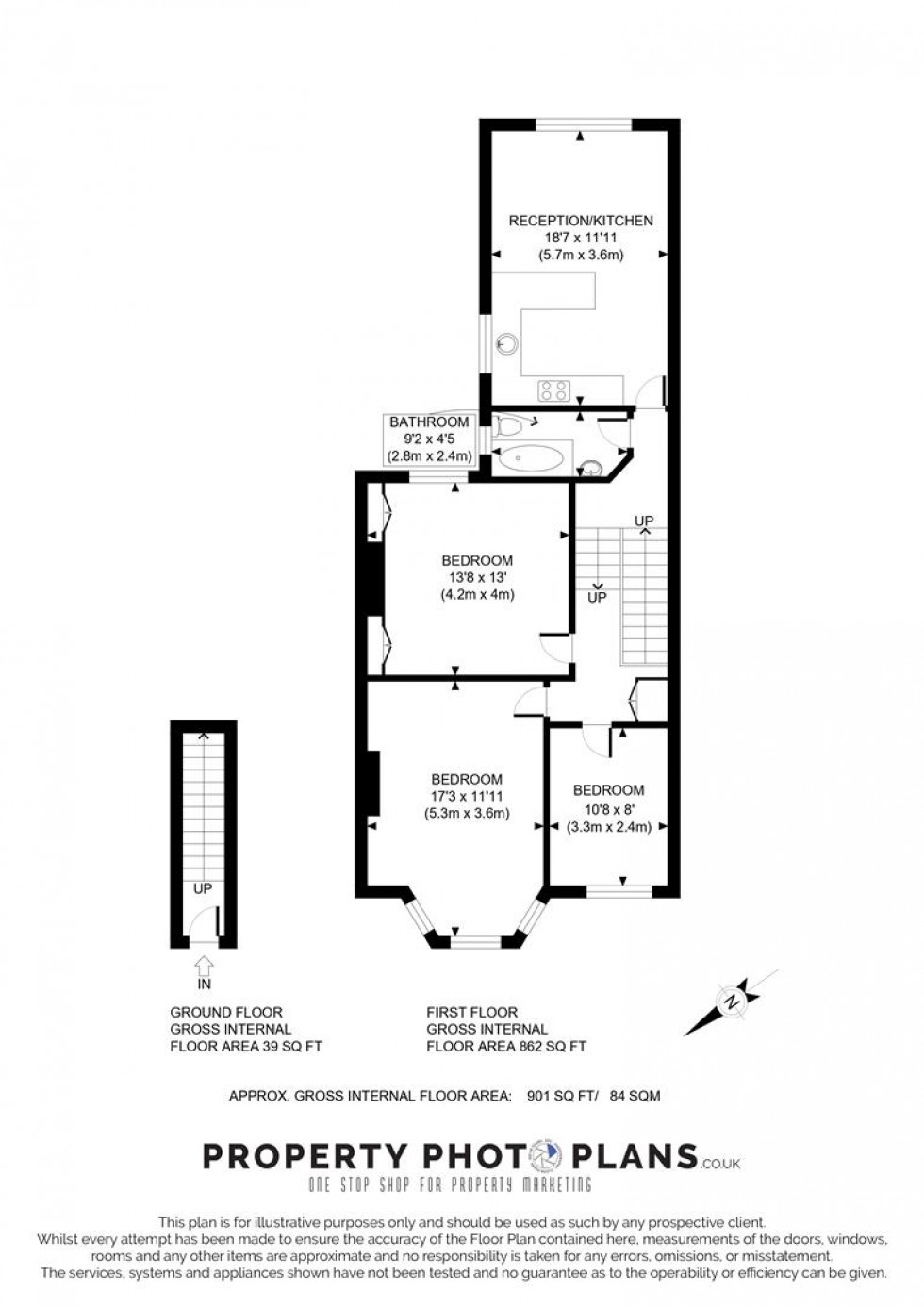 Floorplan for Minster Road, West Hampstead, London, NW2