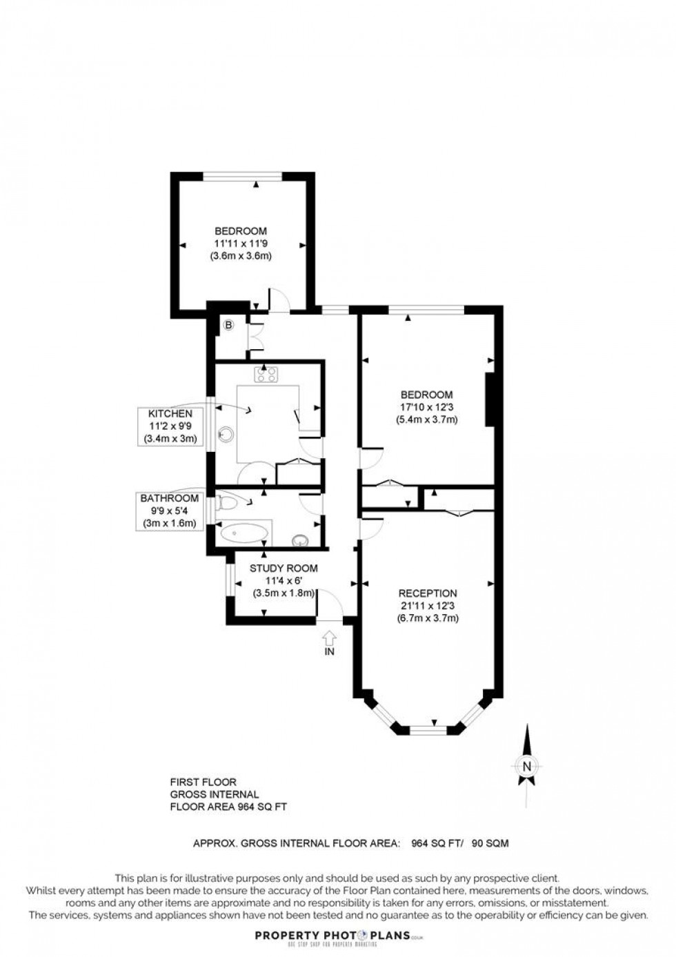 Floorplan for Kingscroft Road, West Hampstead, London