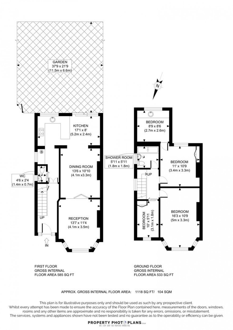 Floorplan for Cumbrian Gardens, London